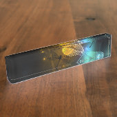 緑色のトンボ飛行 デスクネームプレート (側面)