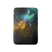 緑色のトンボ飛行 バスマット (正面縦)