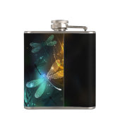 緑色のトンボ飛行 フラスク (裏面)