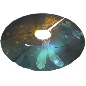 緑色のトンボ飛行 ブラッシュドポリエステルツリースカート (アングル)