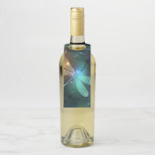 緑色のトンボ飛行 ボトルネックタグ (ボトル)