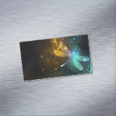 緑色のトンボ飛行 マグネット名刺 (インサイチュ)