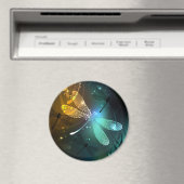 緑色のトンボ飛行 マグネット (インサイチュ (食洗機))