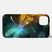緑色のトンボ飛行 Case-Mate iPhoneケース (裏面 (横))