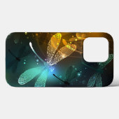 緑色のトンボ飛行 Case-Mate iPhoneケース (裏面 (横))