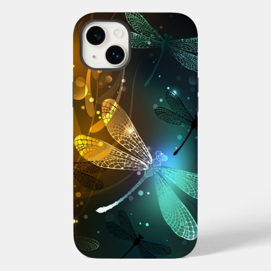緑色のトンボ飛行 Case-Mate iPhoneケース (裏面)