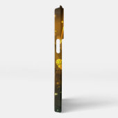 緑色のトンボ飛行 iPhoneケース (右側面)