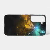 緑色のトンボ飛行 SAMSUNG GALAXYケース (裏面横)