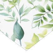 緑色のパステル葉パターン ショートテーブルランナー (コーナー)