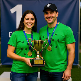 緑色のピックボールの穴 Tシャツ