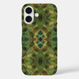 緑色のフラクタルの場合 iPhone 16ケース