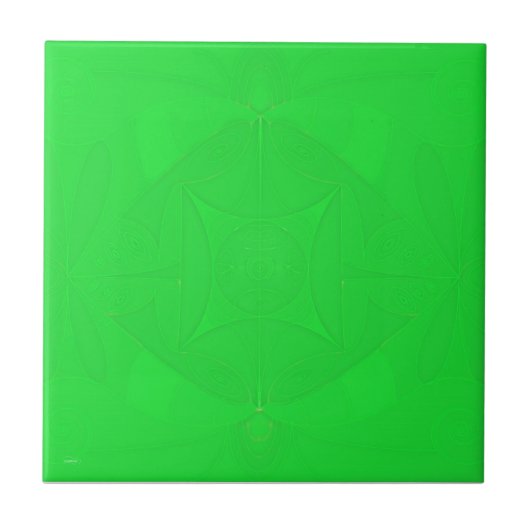 緑色のフラクタルタイルのピース4 / 6 タイル (正面)