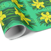 緑色のフローラ包装紙 ラッピングペーパー (ロールコーナー)