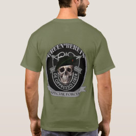 緑色のベレー帽の特殊部隊のギア Tシャツ
