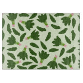 緑色のホウレンソウ葉のパターン カッティングボード (正面)
