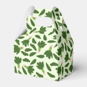 緑色のホウレンソウ葉のパターン フェイバーボックス (裏面サイド)