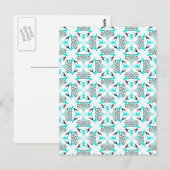 緑色のボクサードッグ ポストカード (正面/裏面)