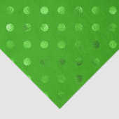 緑色のメタリックフェイクフォイル水玉模様背景 薄葉紙 (詳細)