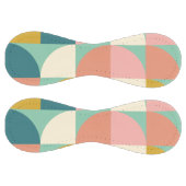 緑色のモダン可愛い図形パターンティール（緑がかった色） ソフトボール (パネル)