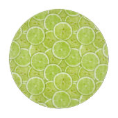 緑色のライムスライスのパターン カッティングボード (正面)