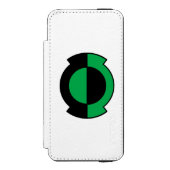 緑色のランタンのロゴを反転 INCIPIO iPhoneウォレットケース (フォリオ 正面)