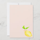 緑色のレモダンモン水色ベビーシャワー2 招待状 (裏面)