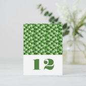 緑色の三角形テーブルのはがき ポストカード (スタンド正面)