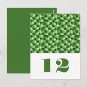 緑色の三角形テーブルのはがき ポストカード (正面/裏面)