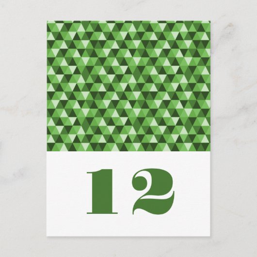緑色の三角形テーブルのはがき ポストカード (正面)