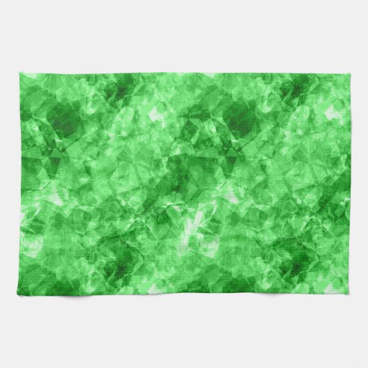 緑色の丸いテクスチャ キッチンタオル (横)