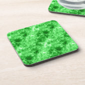 緑色の丸いテクスチャ コースター (左側)