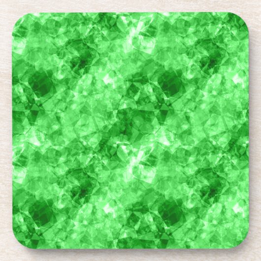 緑色の丸いテクスチャ コースター (正面)