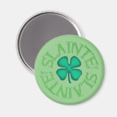 緑色の丸い磁石を磨く マグネット (正面/裏面)