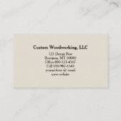 緑色の丸鋸挽き木工職人 名刺 (裏面)