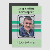 緑色の保磁気カード1枚 マグネット招待状 (正面/裏面)