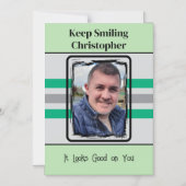 緑色の保磁気カード1枚 マグネット招待状 (正面)