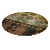 緑色の円形液滴 カッティングボード (角)