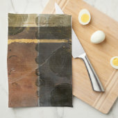 緑色の円形液滴 キッチンタオル (四つ折り)