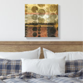 緑色の円形液滴 キャンバスプリント (インサイチュ (寝室))