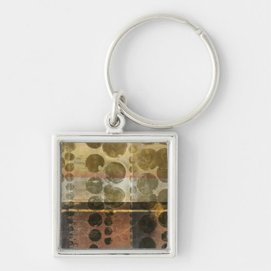 緑色の円形液滴 キーホルダー (正面)