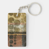 緑色の円形液滴 キーホルダー (裏面)