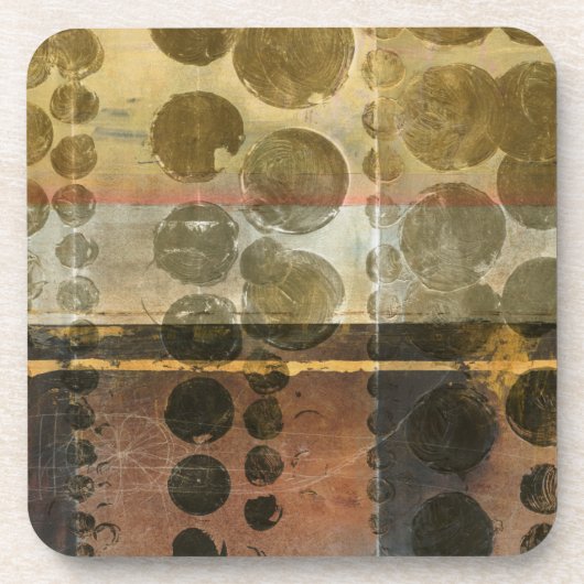 緑色の円形液滴 コースター (正面)