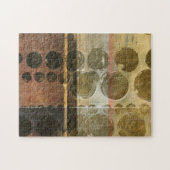 緑色の円形液滴 ジグソーパズル (横)