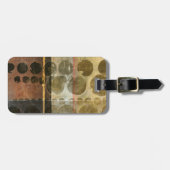 緑色の円形液滴 ラゲッジタグ (正面横)