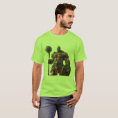 緑色の半袖にクラブを持ったゴリアテ Tシャツ (正面フル)
