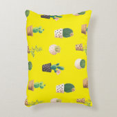 緑色の吸汁性サボテンポット アクセントクッション (正面(垂直))