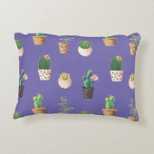 緑色の吸汁性サボテンポット アクセントクッション (裏面)