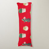 緑色の吸汁性サボテンポット ボディピロー (正面縦)