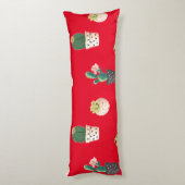 緑色の吸汁性サボテンポット ボディピロー (裏面 (縦))