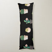 緑色の吸汁性サボテンポット ボディピロー (裏面 (縦))